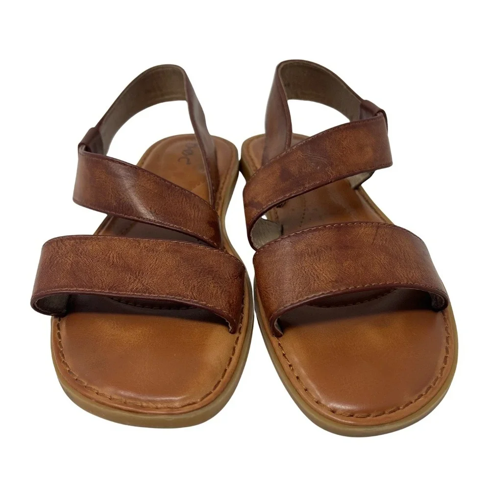 b.o.c Born Concept Brown Kacee Sandals Women's 9M Comfort Flat Casual Shoes